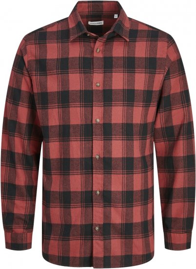 Jack & Jones JJJOSHUA Shirt Red - Hemden - Overhemden Grote Maten Heren