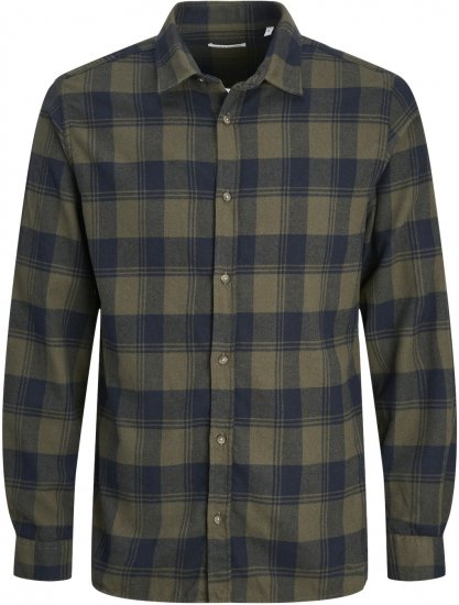 Jack & Jones JJJOSHUA Shirt Green - Hemden - Overhemden Grote Maten Heren