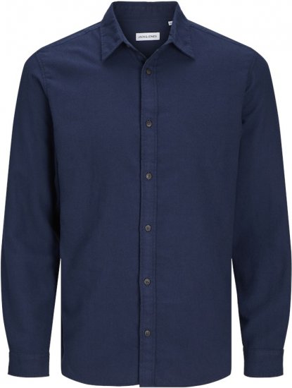 Jack & Jones JOSHUA LS Flannel Shirt Navy Blazer - Hemden - Overhemden Grote Maten Heren