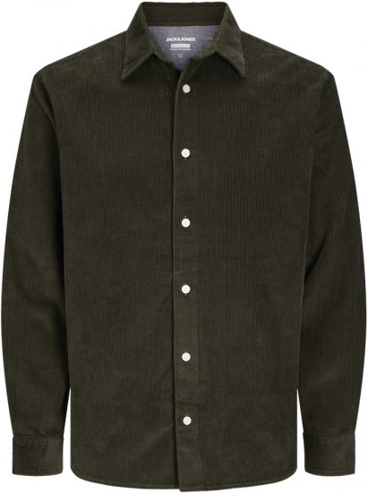 Jack & Jones CORDUROY Shirt Green - Hemden - Overhemden Grote Maten Heren