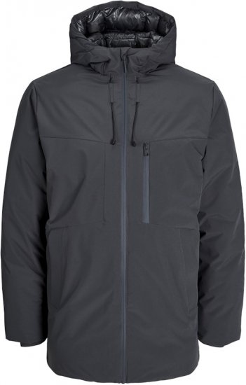Jack & Jones PAYNE Windproof Parka Dark Grey - Jassen - Grote Maten Herenjassen