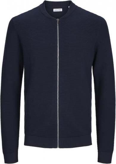 Jack & Jones OTTO Knitted Sweater with Zipper Navy - Sweaters & hoodies - Sweaters & Hoodies Grote Maten Heren