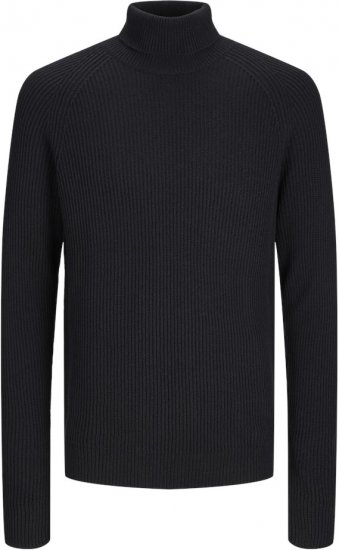 Jack & Jones PANNEL Turtleneck Knitted Sweater Black - Sweaters & hoodies - Sweaters & Hoodies Grote Maten Heren