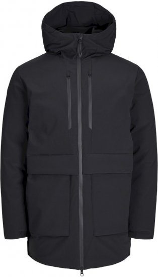 Jack & Jones CHARLIE Windproof Parka Black - Jassen - Grote Maten Herenjassen