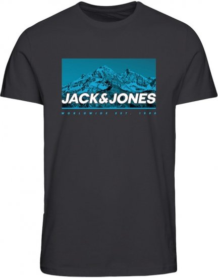 Jack & Jones Ray Photo T-Shirt Black - T-shirts - Grote Maten T-shirts Heren