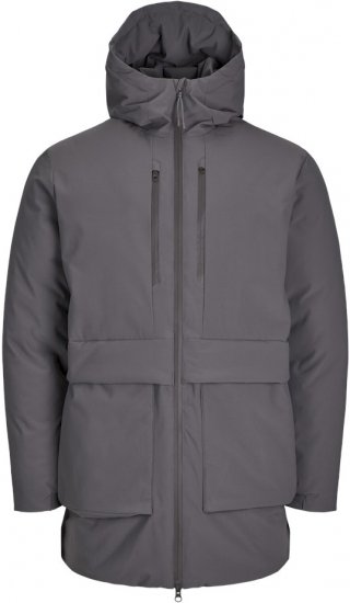 Jack & Jones CHARLIE Windproof Parka Grey - Jassen - Grote Maten Herenjassen