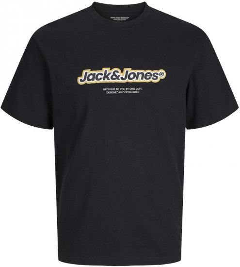 Jack & Jones ESTERBRO Newton T-Shirt Black - T-shirts - Grote Maten T-shirts Heren
