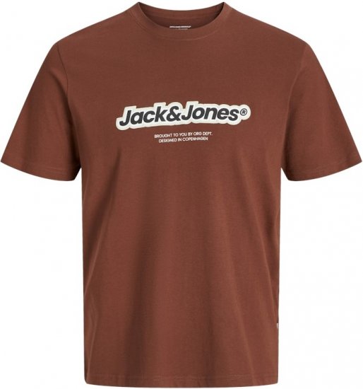 Jack & Jones ESTERBRO Newton T-Shirt Brandy Brown - T-shirts - Grote Maten T-shirts Heren