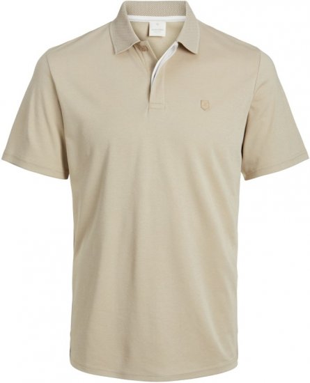 Jack & Jones Rodney Polo Shirt Fields Of Rye - Polo shirts - Grote Maten Poloshirts Heren