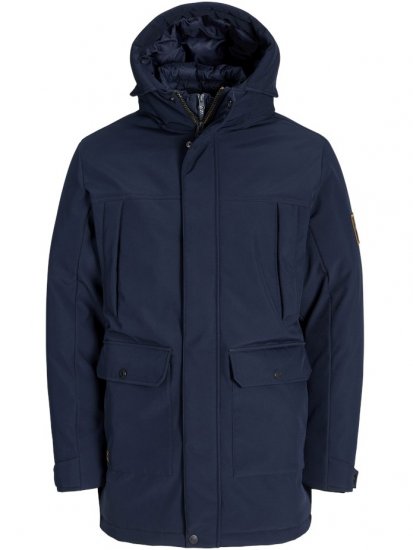 Jack & Jones Finn Softshell Parka Sky Captain - Jassen - Grote Maten Herenjassen