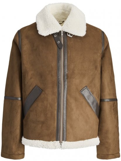 Jack & Jones Cole Aviator Jacket Cognac - Jassen - Grote Maten Herenjassen