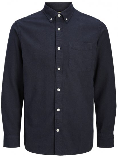 Jack & Jones Brook Twill Long Sleeve Shirt Dark Navy - Hemden - Overhemden Grote Maten Heren