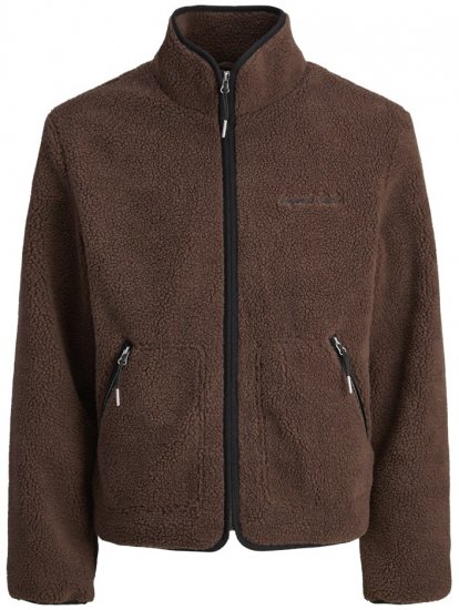 Jack & Jones Norrebro Teddy Jacket Deep Mahogany - Jassen - Grote Maten Herenjassen