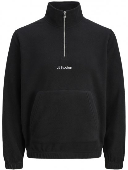 Jack & Jones Soho Half Zip Fleece Sweatshirt Black - Sweaters & hoodies - Sweaters & Hoodies Grote Maten Heren