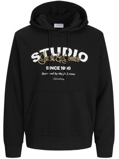 Jack & Jones Yuki Hood Sweatshirt Black - Sweaters & hoodies - Sweaters & Hoodies Grote Maten Heren