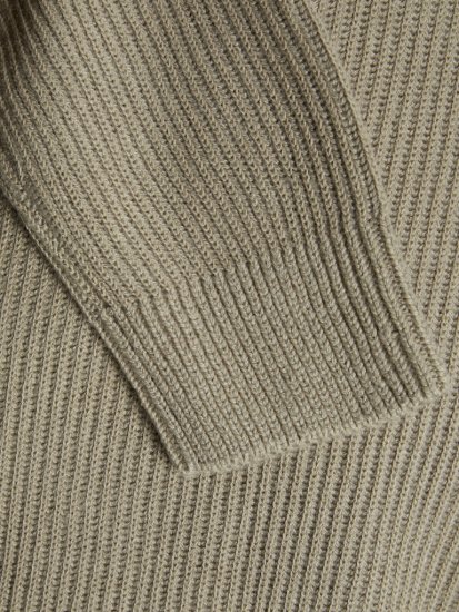 Jack & Jones Pannel Knit Half Zip Pullover Crockery - Sweaters & hoodies - Sweaters & Hoodies Grote Maten Heren