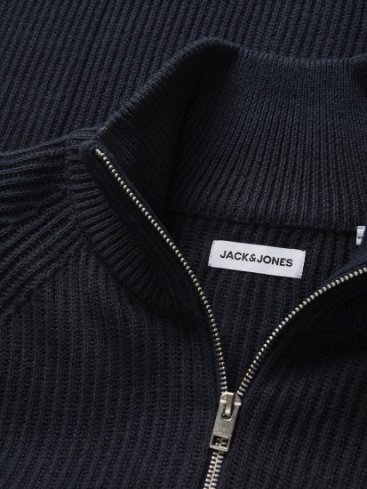 Jack & Jones Pannel Zip Knit Cardigan Sky Captain - Sweaters & hoodies - Sweaters & Hoodies Grote Maten Heren