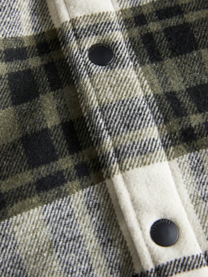 Jack & Jones Zac Teddy Long Sleeve Overshirt Jacket Dusty Olive - Jassen - Grote Maten Herenjassen