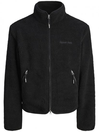 Jack & Jones Norrebro Teddy Jacket Black - Jassen - Grote Maten Herenjassen