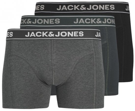Jack & Jones Black Friday Trunks 3-Pack Grey Black - Ondergoed & zwem - Grote Maten Ondergoed Heren