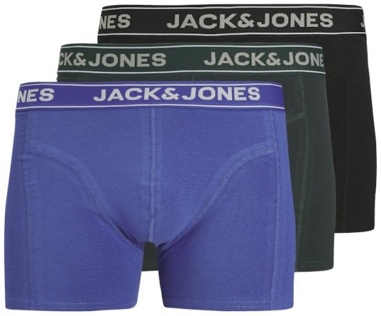 Jack & Jones Black Friday Trunks 3-Pack Blue Black - Ondergoed & zwem - Grote Maten Ondergoed Heren