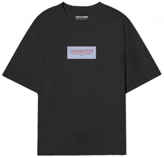 Jack & Jones Greene Crew Neck T-Shirt Black - T-shirts - Grote Maten T-shirts Heren