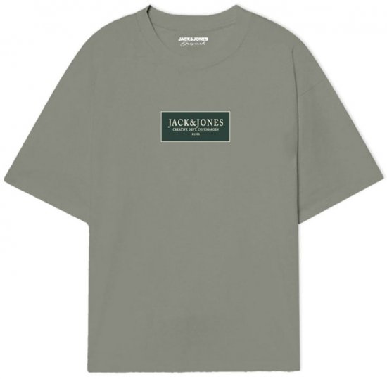 Jack & Jones Greene Crew Neck T-Shirt Seagrass - T-shirts - Grote Maten T-shirts Heren