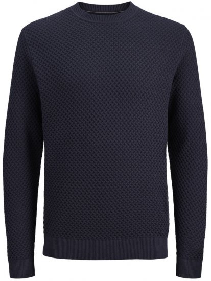 Jack & Jones Barkley Crew Neck Knitted Sweater Night Sky - Sweaters & Hoodies - Sweaters & Hoodies Grote Maten Heren