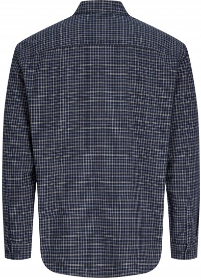 Jack & Jones Carter Check Shirt Navy Blazer - Hemden - Overhemden Grote Maten Heren