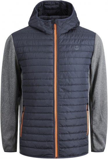 Jack & Jones MULTI QUILTED SET-IN Sleeves Jacket Grey Melange - Jassen - Grote Maten Herenjassen