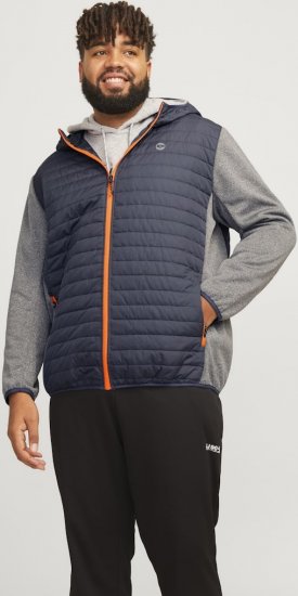 Jack & Jones MULTI QUILTED SET-IN Sleeves Jacket Grey Melange - Jassen - Grote Maten Herenjassen