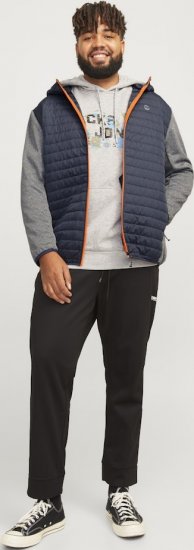Jack & Jones MULTI QUILTED SET-IN Sleeves Jacket Grey Melange - Jassen - Grote Maten Herenjassen