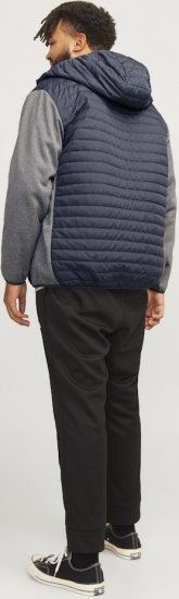 Jack & Jones MULTI QUILTED SET-IN Sleeves Jacket Grey Melange - Jassen - Grote Maten Herenjassen