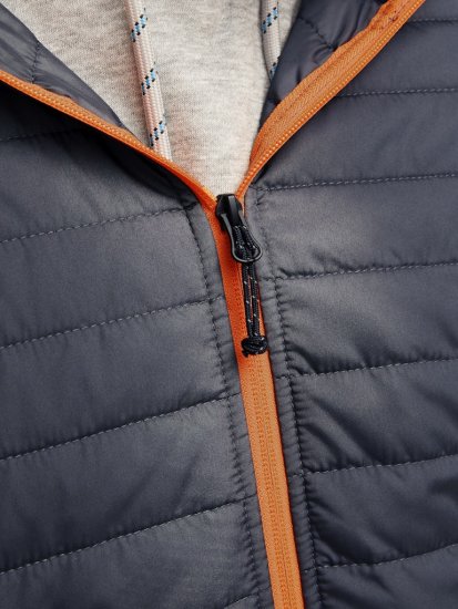 Jack & Jones MULTI QUILTED SET-IN Sleeves Jacket Grey Melange - Jassen - Grote Maten Herenjassen