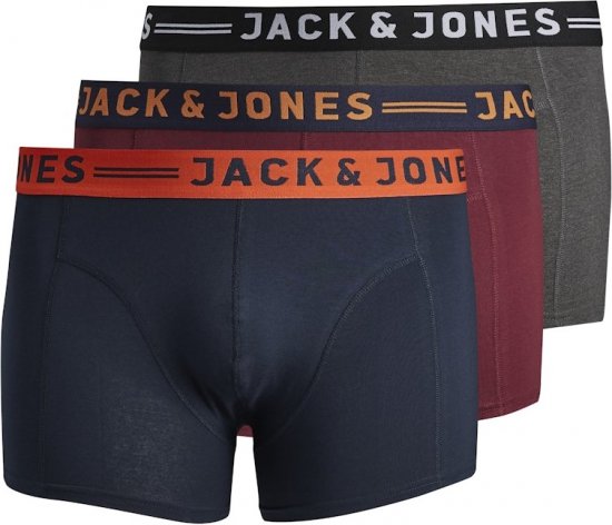 Jack & Jones LICHFIELD Trunks 3-Pack Burgundy - Ondergoed & zwem - Grote Maten Ondergoed Heren