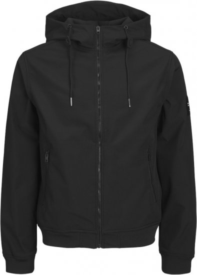 Jack & Jones BASIC Water-Resistant Softshell Jacket Black - Jassen - Grote Maten Herenjassen