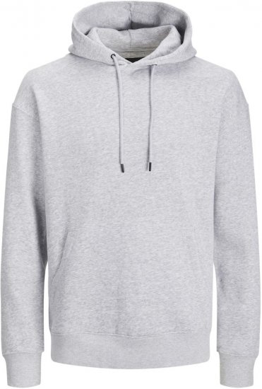 Jack & Jones BRADLEY Hoodie Light Grey Melange - Sweaters & hoodies - Sweaters & Hoodies Grote Maten Heren