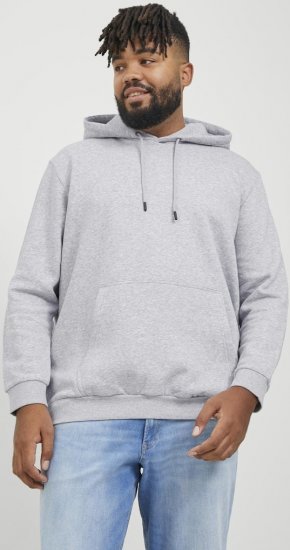 Jack & Jones BRADLEY Hoodie Light Grey Melange - Sweaters & hoodies - Sweaters & Hoodies Grote Maten Heren