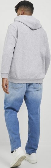 Jack & Jones BRADLEY Hoodie Light Grey Melange - Sweaters & hoodies - Sweaters & Hoodies Grote Maten Heren