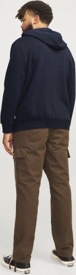 Jack & Jones CORP LOGO PLAY 5 Print Hoodie Navy Blazer - Sweaters & hoodies - Sweaters & Hoodies Grote Maten Heren