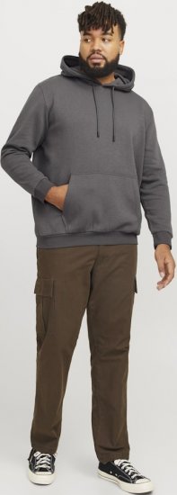 Jack & Jones BRADLEY Hoodie Grey - Sweaters & hoodies - Sweaters & Hoodies Grote Maten Heren