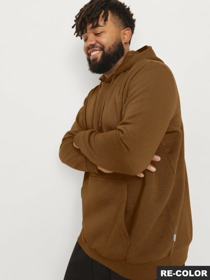 Jack & Jones BRADLEY Hoodie Brown - Sweaters & hoodies - Sweaters & Hoodies Grote Maten Heren
