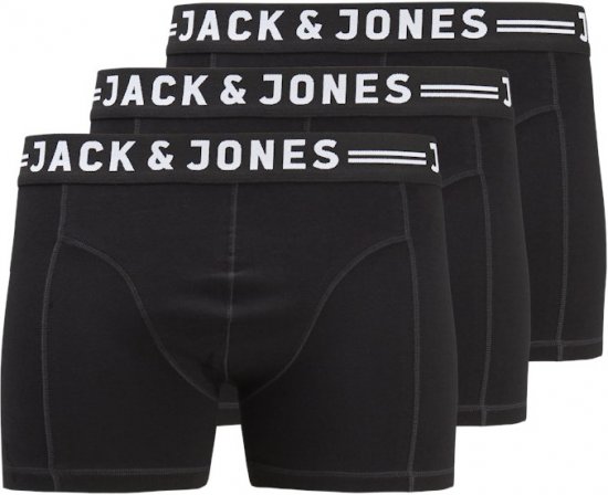 Jack & Jones SENSE Trunks 3-Pack Black - Ondergoed & zwem - Grote Maten Ondergoed Heren