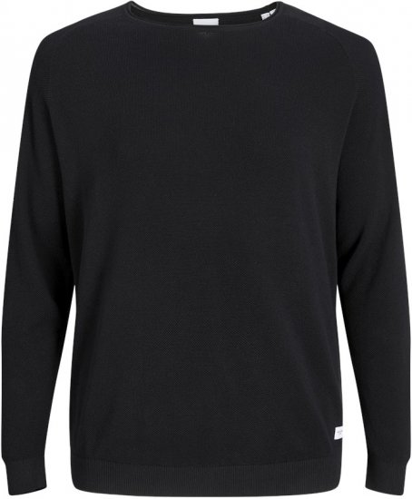 Jack & Jones HILL Knitted Sweater Black - Sweaters & hoodies - Sweaters & Hoodies Grote Maten Heren