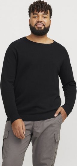 Jack & Jones HILL Knitted Sweater Black - Sweaters & hoodies - Sweaters & Hoodies Grote Maten Heren