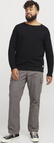 Jack & Jones HILL Knitted Sweater Black - Sweaters & hoodies - Sweaters & Hoodies Grote Maten Heren
