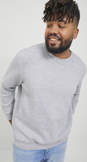 Jack & Jones BRADLEY Sweatshirt Light Grey Melange - Sweaters & hoodies - Sweaters & Hoodies Grote Maten Heren
