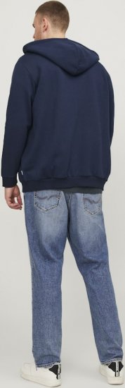 Jack & Jones BRADLEY Zip Hoodie Navy Blazer - Sweaters & hoodies - Sweaters & Hoodies Grote Maten Heren