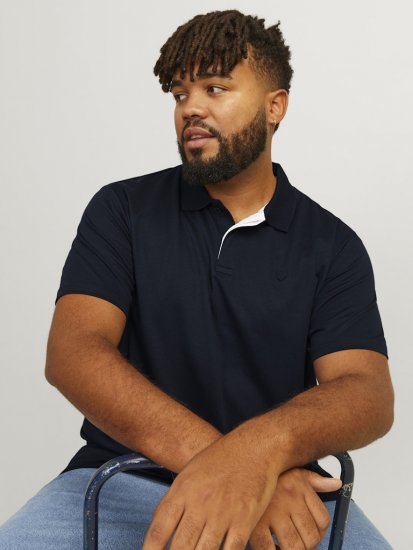 Jack & Jones Rodney Polo Shirt Night Sky - Polo shirts - Grote Maten Poloshirts Heren