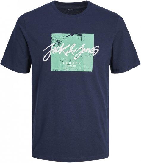 Jack & Jones TILEY -Shirt Navy Blazer - T-shirts - Grote Maten T-shirts Heren